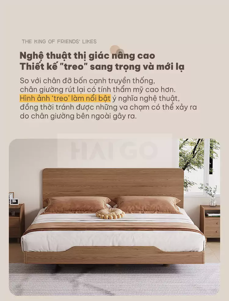 Giường Bay Phong Cách Hàn Quốc Haigo GN022