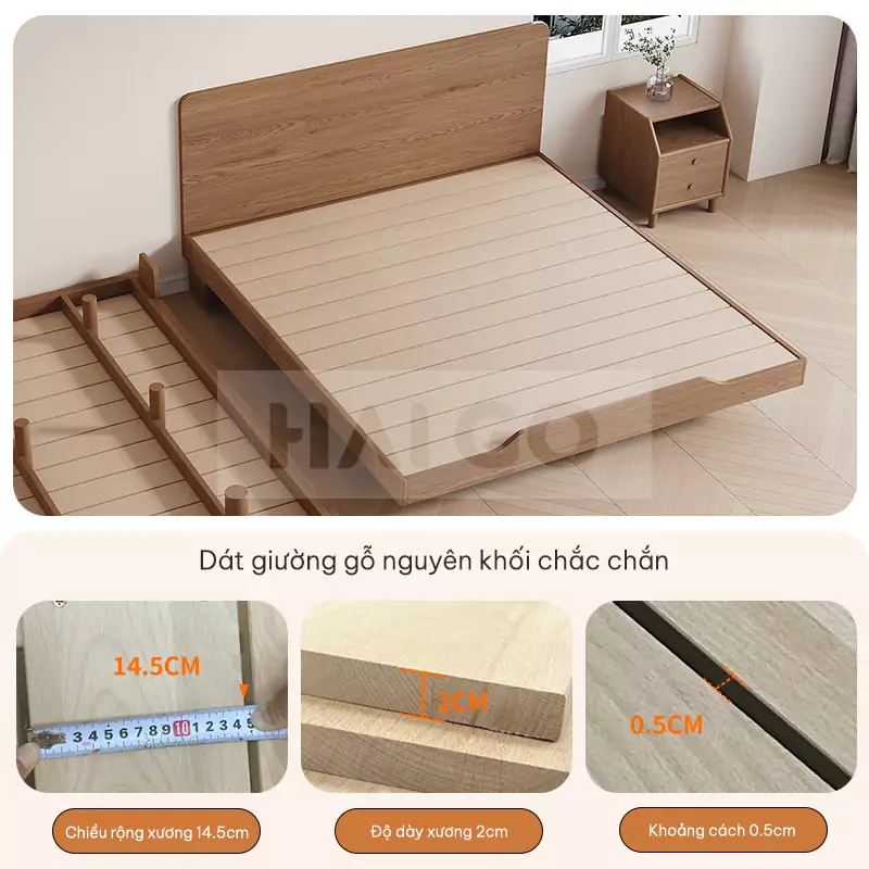 Giường Bay Phong Cách Hàn Quốc Haigo GN022