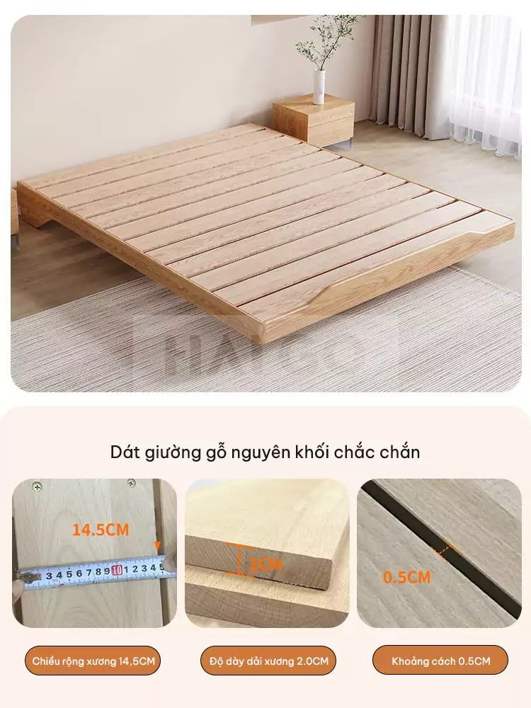 Giường Bay Phong Cách Hàn Quốc Haigo GN023