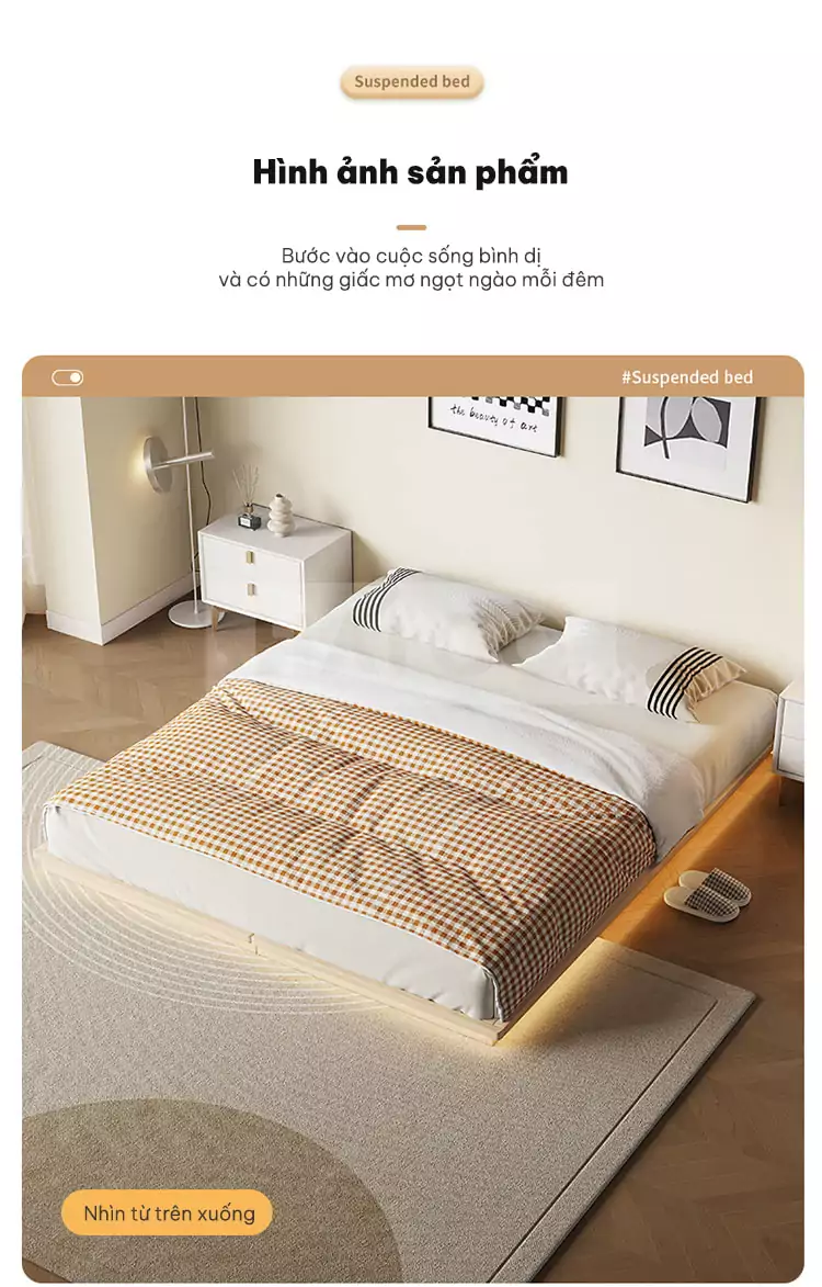 Giường Bệt Gỗ Tự Nhi&ecirc;n Cao Cấp Haigo GN027