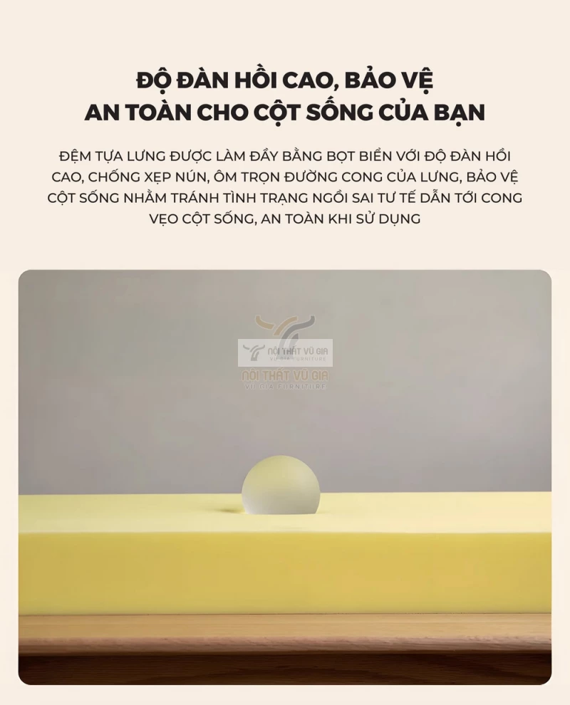 Giường gỗ tự nhiên kết hợp nệm đầu giường cao cấp phong cách hiện đại  sử dụng nệm có độ đàn hồi cao
