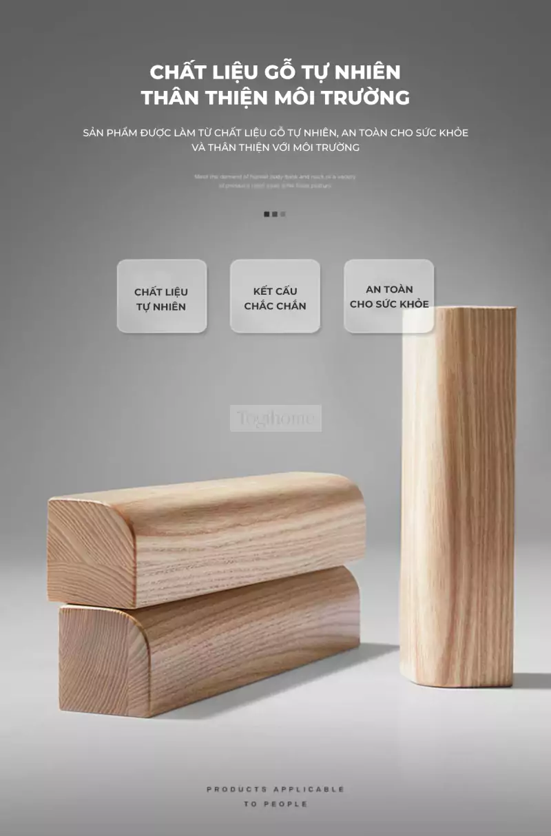 chất liệu tự nhiên của Giường gỗ tự nhiên kiểu Hàn GB020
