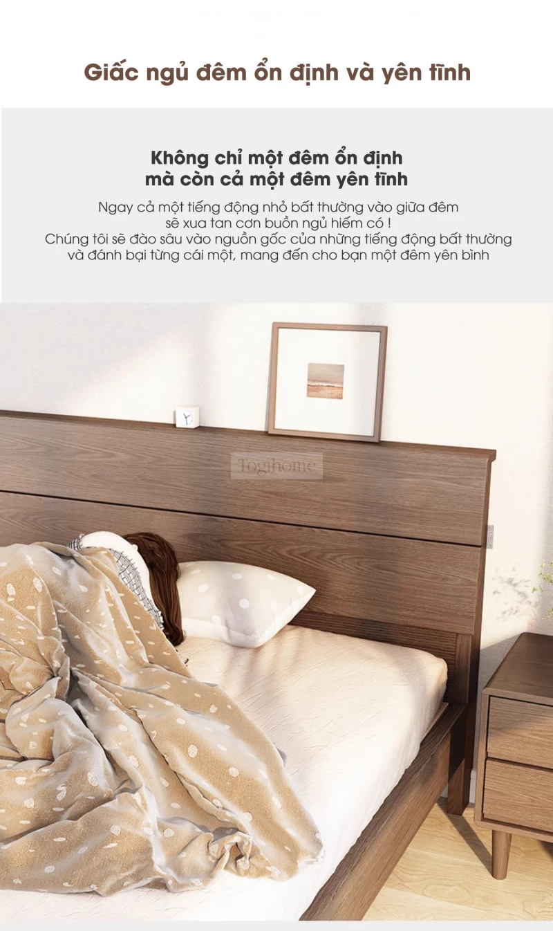 Giường gỗ tự nhiên tối giản, hiện đại GTN069 mang đến cho bạn trải nghiệm tuyệt vời