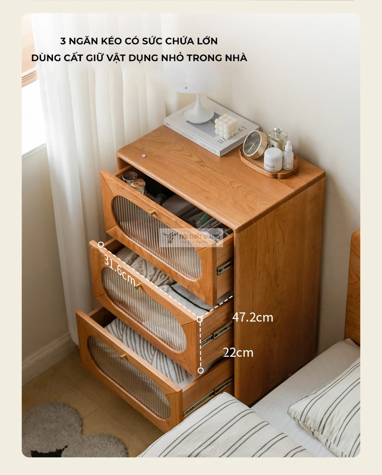 chi tiết tủ đồng bộ với Giường gỗ tự nhiên thiết kế tân cổ điển sang trọng BR154