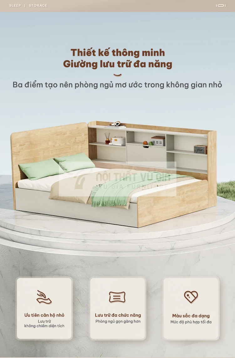 thiết kế lưu trữ thông minh của Giường hộp cho trẻ thiết kế thông minh BR9