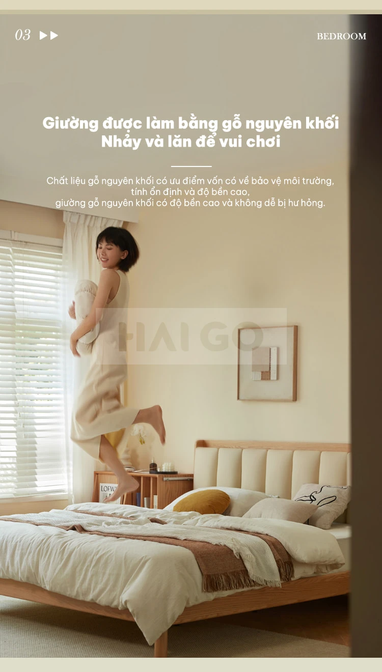 Giường ngủ phong cách Hàn Quốc Haigo GNG017