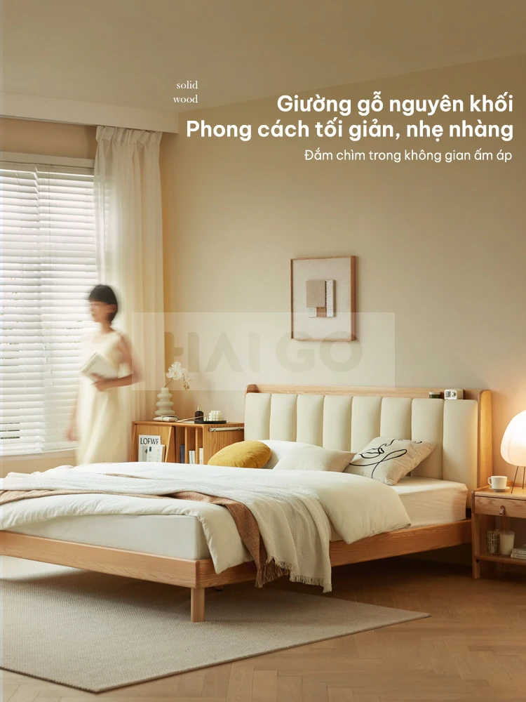 Giường ngủ phong cách Hàn Quốc Haigo GNG017