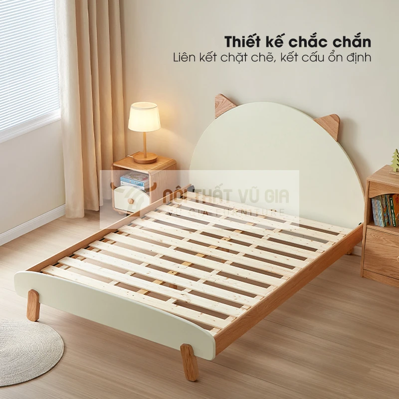 Giường ngủ cho bé thiết kế ngộ nghĩnh TE14 có kết cấu chắc chắn