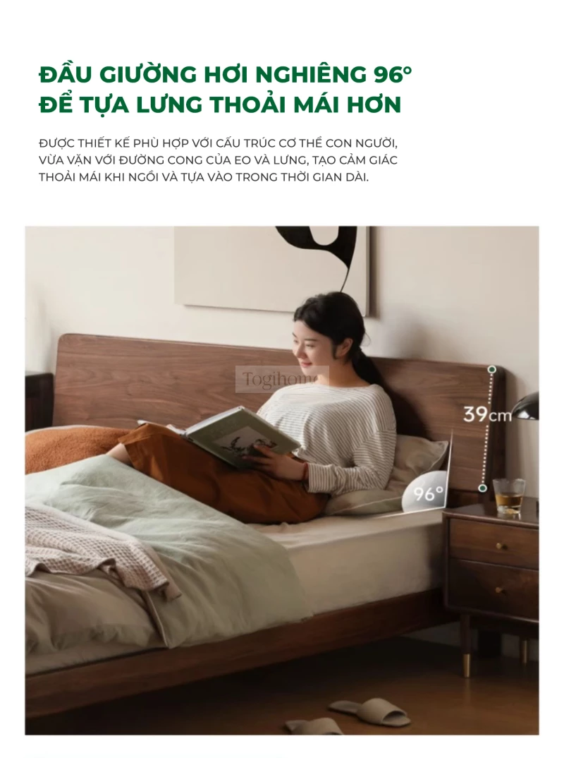 Giường Ngủ Dream Series Togismart GM 049 – Thiết kế hiện đại, sang trọng, tích hợp ngăn chứa đồ tiện lợi. Chất liệu gỗ cao cấp, bền đẹp, phù hợp mọi không gian. Dễ dàng lắp ráp, tối ưu diện tích. Mua ngay giường ngủ thông minh Togismart GM 049, nâng tầm giấc ngủ của bạn