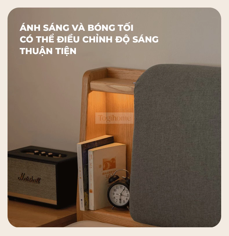 Giường Ngủ Dream Series Togismart GM 054 – Thiết kế hiện đại, tối ưu không gian với ngăn chứa đồ rộng rãi. Chất liệu gỗ cao cấp, bền đẹp, an toàn. Kiểu dáng sang trọng, phù hợp mọi phong cách nội thất. Dễ dàng lắp ráp, tiện lợi. Mua ngay giường ngủ thông minh Togismart GM 054 để tận hưởng giấc ngủ trọn vẹn