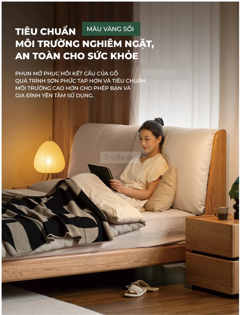 Giường Ngủ Dream Series Togismart GM 056 – Thiết kế tinh tế, sang trọng, tích hợp ngăn chứa đồ rộng rãi giúp tối ưu không gian. Chất liệu gỗ cao cấp, bền bỉ, an toàn. Kiểu dáng hiện đại, phù hợp mọi phong cách nội thất. Dễ dàng lắp ráp. Mua ngay giường ngủ thông minh Togismart GM 056 để tận hưởng giấc ngủ êm ái