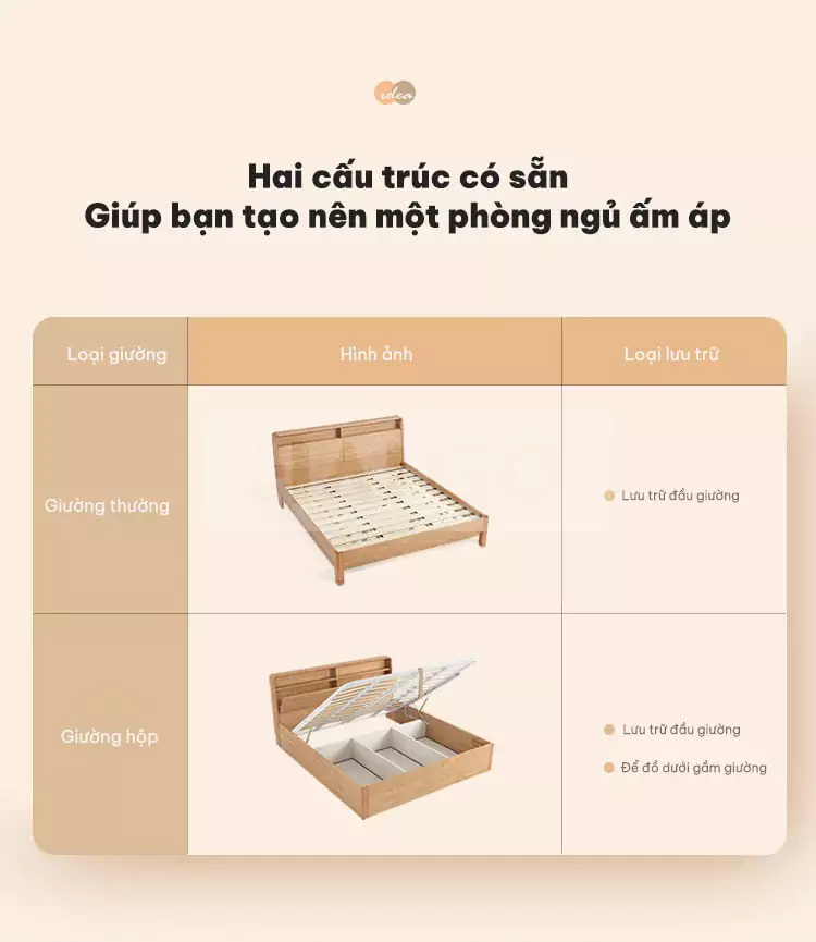 Giường Ngủ Gỗ Tự Nhiên Cao Cấp Haigo GN021