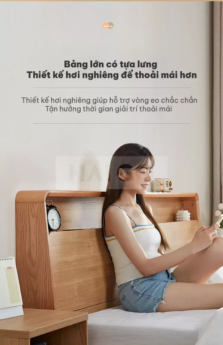 Giường Ngủ Gỗ Tự Nhiên Cao Cấp Haigo GN021