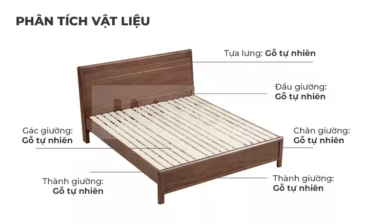 Giường Ngủ Gỗ Tự Nhiên Cao Cấp Haigo GN046