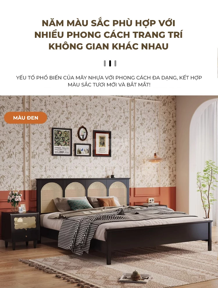 Giường Ngủ Gỗ Tự Nhiên Cao Cấp Haigo GN264