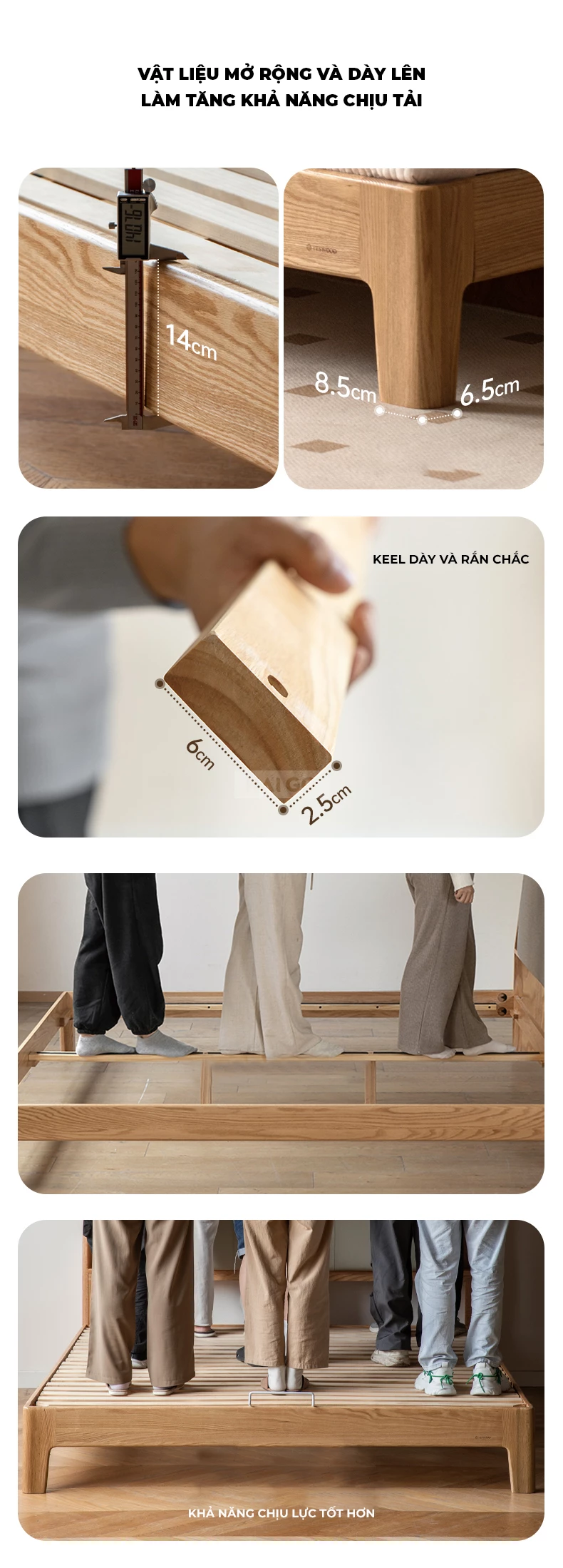 Giường Ngủ Gỗ Tự Nhiên Cao Cấp Haigo GN343