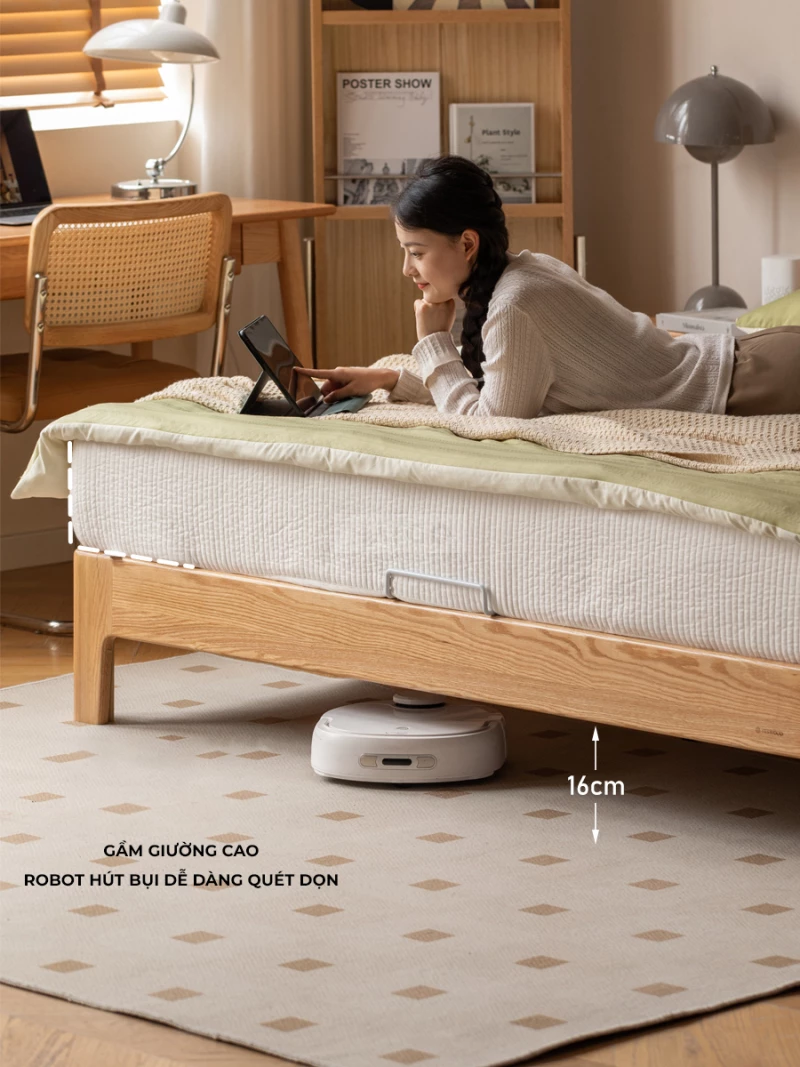 Giường Ngủ Gỗ Tự Nhiên Cao Cấp Haigo GN343