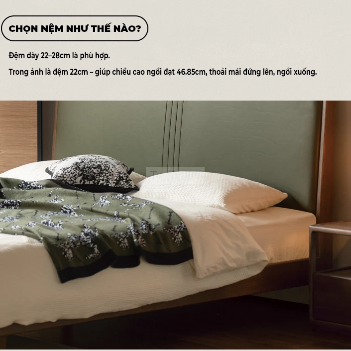 Giường Ngủ Gỗ Tự Nhiên Đệm Da Phong Cách Hiện Đại Togismart GM 084 Thiết kế thông minh, tối ưu hóa không gian cho những phòng ngủ có diện tích nhỏ. Kiểu dáng đơn giản, thanh lịch, không chiếm nhiều diện tích nhưng vẫn đảm bảo sự thoải mái khi nghỉ ngơi. Có thể tích hợp thêm ngăn kéo ở dưới để tăng khả năng lưu trữ đồ đạc. Chất liệu gỗ tự nhiên cao cấp, bền bỉ và dễ dàng vệ sinh. Lựa chọn lý tưởng cho những ai sống trong căn hộ nhỏ hoặc muốn tận dụng tối đa không gian phòng ngủ của mình. Giá tốt, nhiều ưu đãi hấp dẫn. Liên hệ ngay!