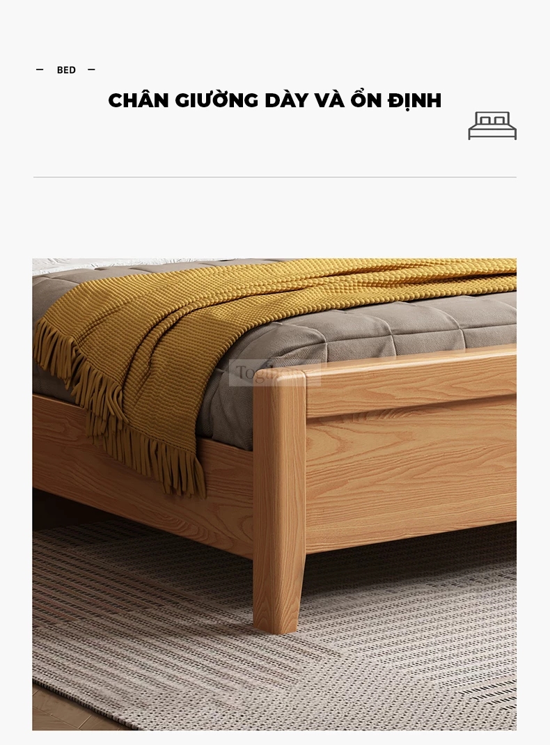 Giường Ngủ GM69 – Dream Series là lựa chọn hoàn hảo cho những ai yêu thích phong cách tối giản, tinh tế nhưng vẫn đề cao sự tiện nghi và bền vững. Sản phẩm được chế tác từ gỗ tự nhiên đã qua xử lý chống cong vênh, mối mọt, an toàn cho sức khỏe người dùng.  Thiết kế chú trọng vào đường nét gọn gàng, màu sắc nhã nhặn, dễ dàng kết hợp với các nội thất khác trong phòng ngủ hiện đại. GM69 không chỉ là giường ngủ mà còn là điểm nhấn nâng tầm không gian sống, mang lại cảm giác thư thái, dễ chịu sau mỗi ngày làm việc.