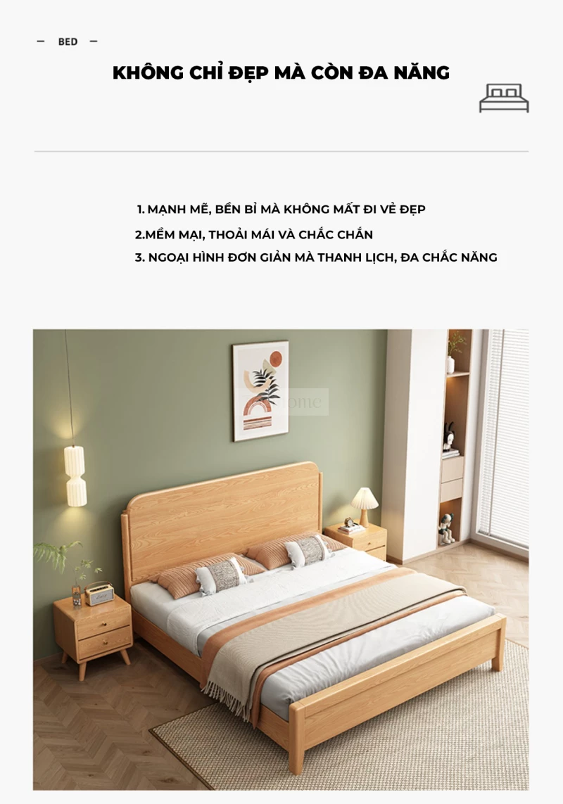 Giường Ngủ Dream Series Togismart GM67 được thiết kế hiện đại, tối giản với chất liệu gỗ tự nhiên cao cấp. Kiểu dáng thanh lịch, chắc chắn, phù hợp với nhiều phong cách nội thất. Sản phẩm mang đến sự thoải mái, giấc ngủ êm ái và không gian phòng ngủ sang trọng.