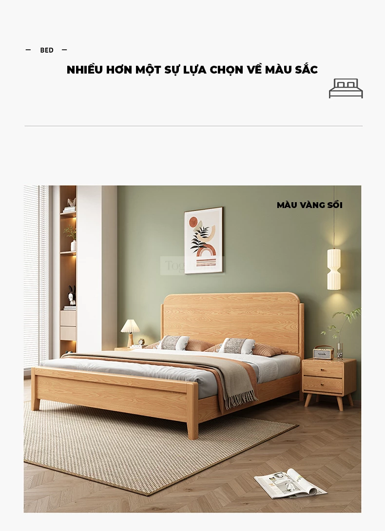 Giường Ngủ Dream Series Togismart GM67 được thiết kế hiện đại, tối giản với chất liệu gỗ tự nhiên cao cấp. Kiểu dáng thanh lịch, chắc chắn, phù hợp với nhiều phong cách nội thất. Sản phẩm mang đến sự thoải mái, giấc ngủ êm ái và không gian phòng ngủ sang trọng.