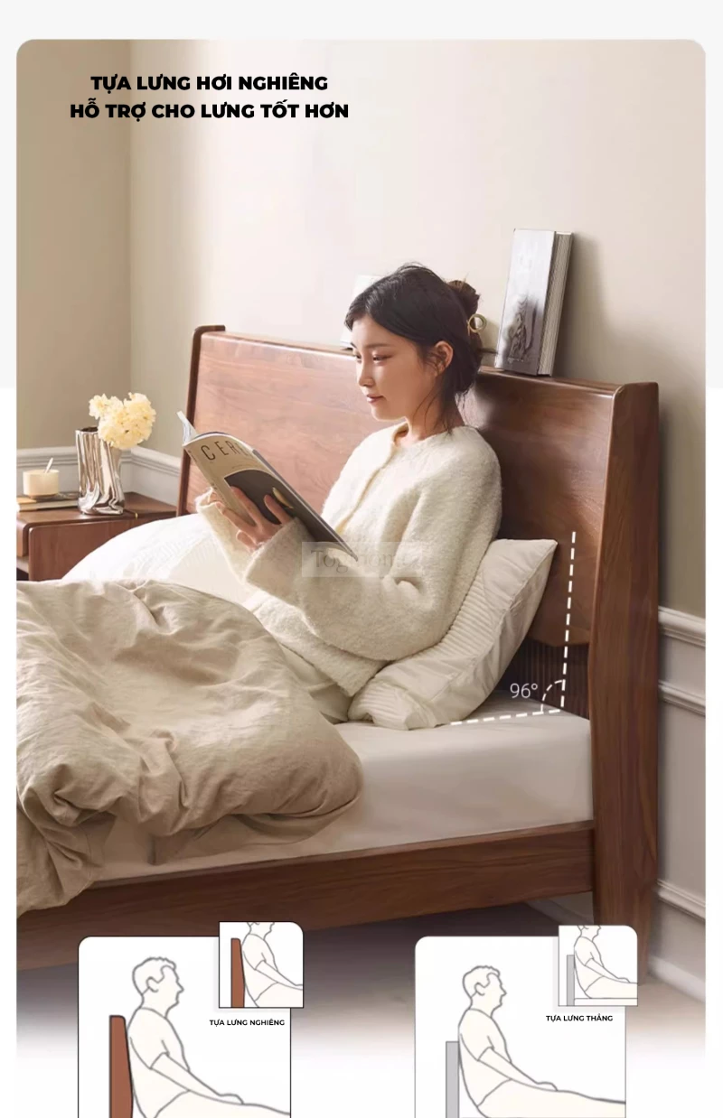 Giường Ngủ Gỗ Tự Nhiên Dream Series Togismart GM76 sở hữu thiết kế hiện đại, tối giản, làm từ gỗ tự nhiên bền chắc, thân thiện với sức khỏe. Phù hợp với nhiều phong cách nội thất, từ tối giản đến sang trọng. Giường có kết cấu vững chắc, đường nét tinh tế, mang đến không gian nghỉ ngơi thư thái và ấm cúng.