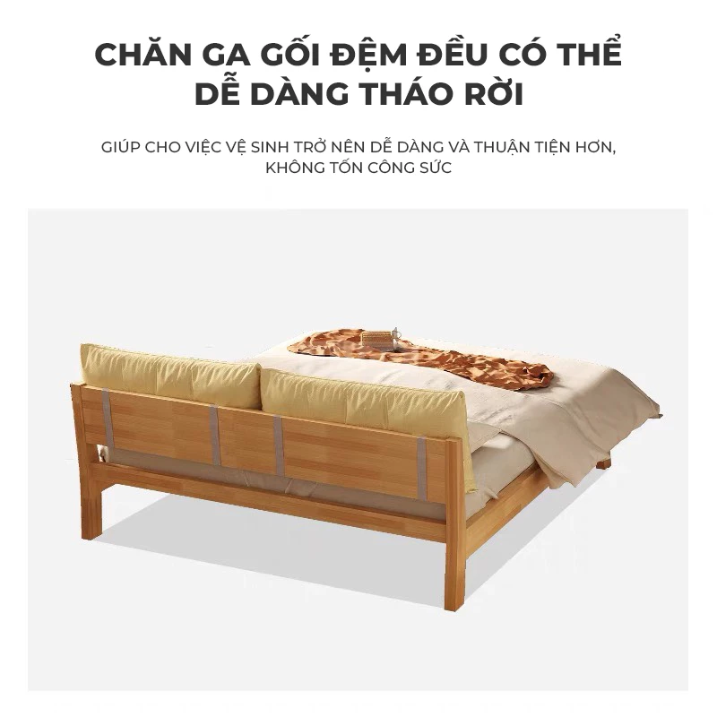Giường Ngủ Gỗ Tự Nhiên Haigo GN312