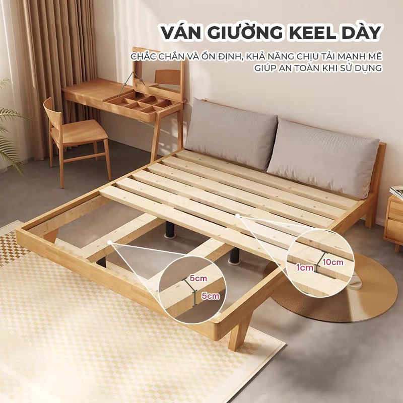Giường Ngủ Gỗ Tự Nhiên Haigo GN312