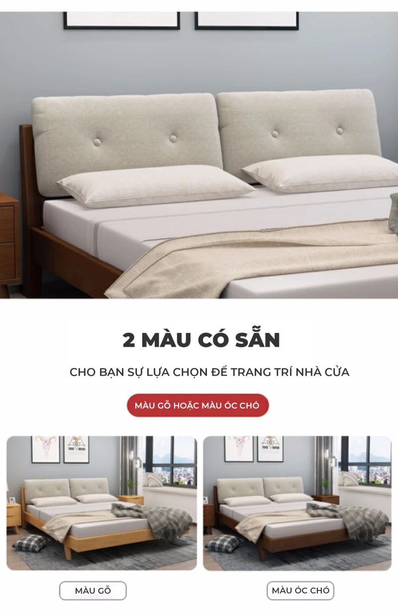 Giường Ngủ Gỗ Tự Nhiên Haigo GN337