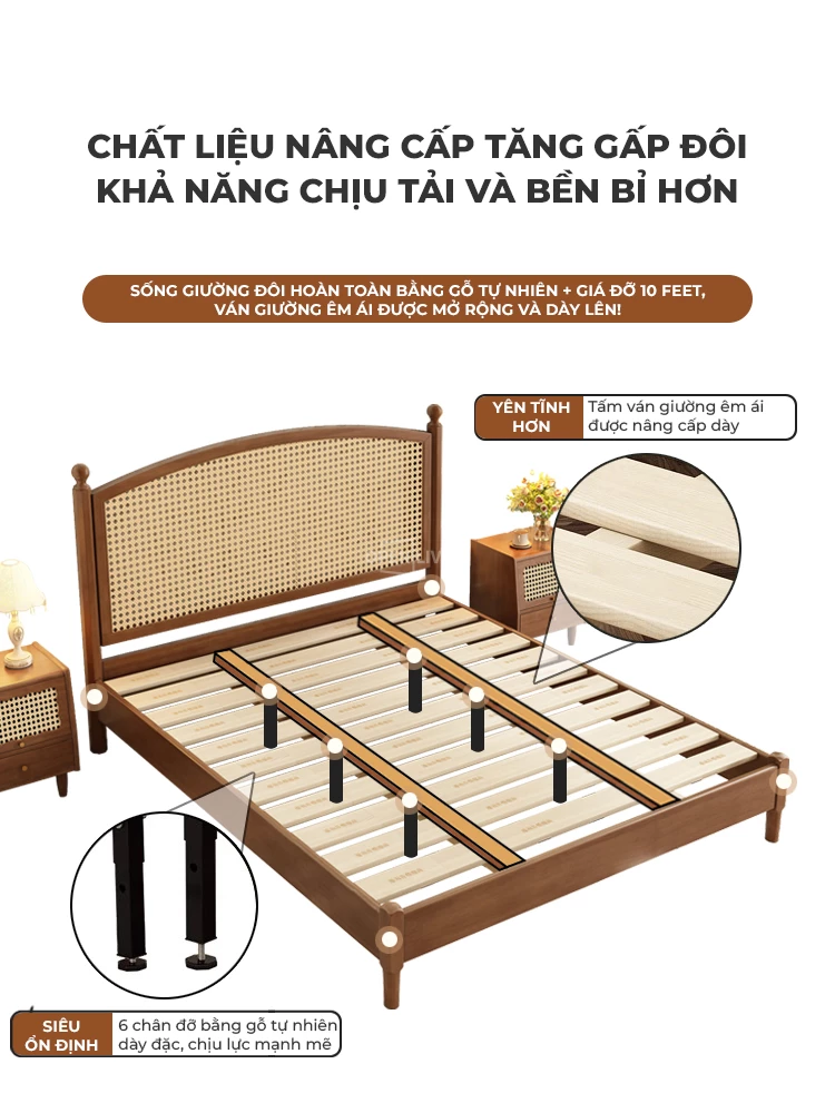 Giường ngủ gỗ tự nhiên hiện đại Openliving OGG041 là lựa chọn hoàn hảo cho không gian sống hiện đại. Thiết kế tinh tế, chất liệu gỗ tự nhiên cao cấp, đảm bảo độ bền và an toàn sức khỏe. Phù hợp mọi phong cách nội thất, tạo điểm nhấn sang trọng và ấm cúng cho phòng ngủ.