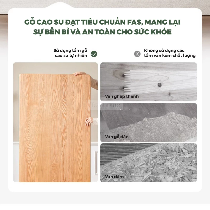 Giường Ngủ Gỗ Tự Nhiên Kiểu Hàn CV010 với thiết kế gỗ cao su đạt tiêu chuẩn cao sự bền bỉ.
