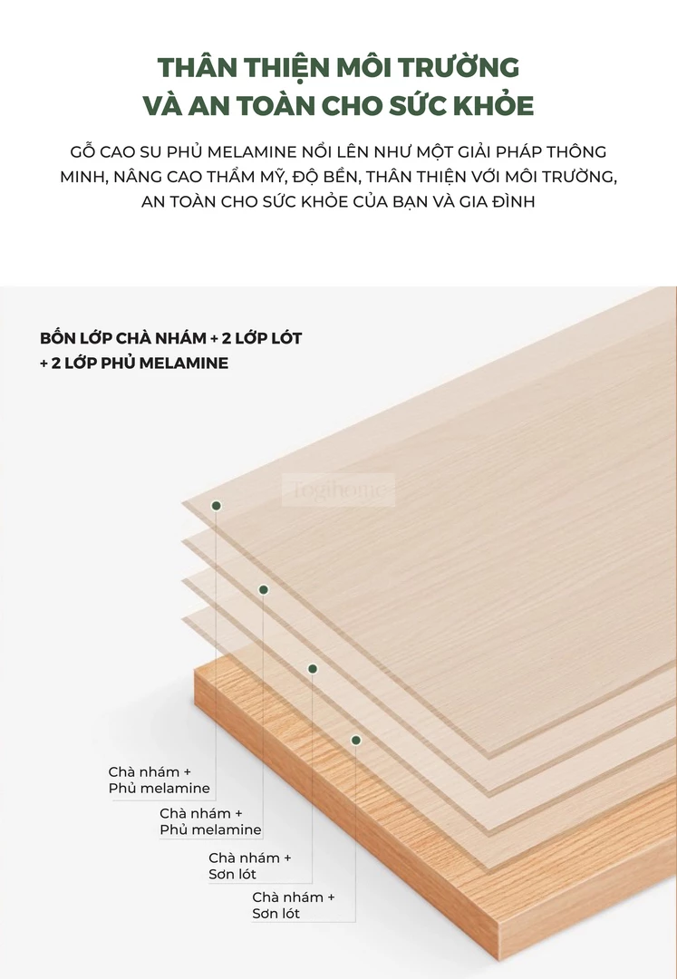 Giường Ngủ Gỗ Tự Nhiên Kiểu Hàn CV010 chất liệu thân thiện với môi trường mang đến không gian thoải mái.