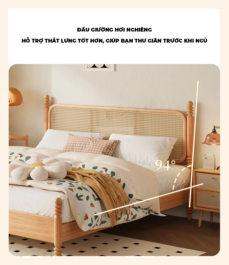 Giường ngủ Togismart GM73 thuộc Dream Series nổi bật với thiết kế phối mây thủ công cùng gỗ tự nhiên cao cấp, mang đậm phong cách Đông Dương sang trọng và thanh lịch. Từng chi tiết được chăm chút kỹ lưỡng, tạo cảm giác ấm cúng và gần gũi với thiên nhiên. Sản phẩm lý tưởng cho phòng ngủ yêu thích nét đẹp truyền thống và hiện đại.