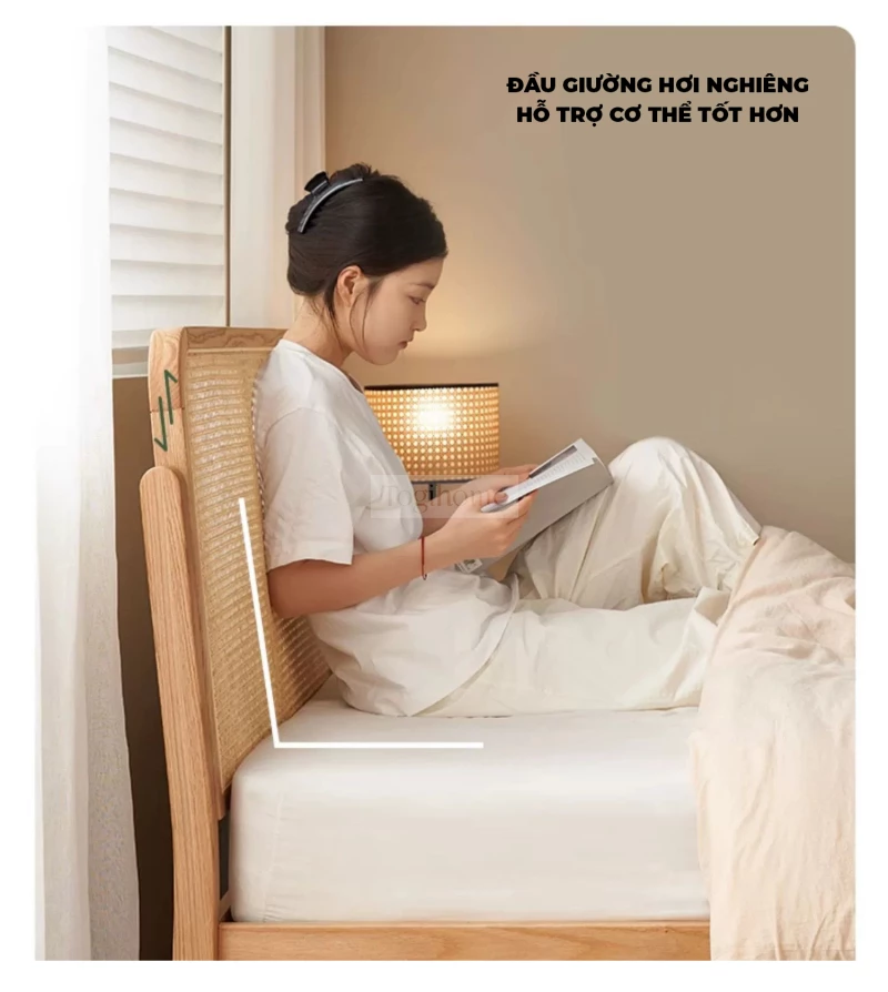 Giường ngủ Togismart GM74 kết hợp giữa gỗ tự nhiên chắc chắn và chi tiết mây đan thủ công tinh tế, mang đậm phong cách Đông Dương hiện đại. Thiết kế tối giản mà sang trọng, phù hợp với mọi không gian nội thất. GM74 không chỉ là sản phẩm nội thất mà còn là điểm nhấn nghệ thuật cho phòng ngủ của bạn.