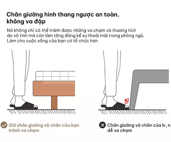 Giường Ngủ Gỗ Tự Nhiên Phong Cách Hàn Quốc Haigo GN028