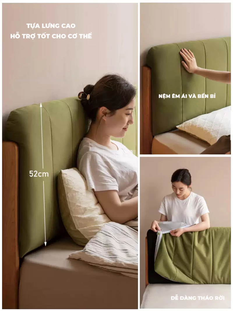 Giường Ngủ Gỗ Tự Nhiên Đệm Da Phong Cách Hiện Đại Togismart GM 083 sở hữu thiết kế sang trọng, đầu giường bọc da tinh tế kết hợp khung gỗ tự nhiên chắc chắn. Phù hợp với không gian nội thất hiện đại, mang lại sự tiện nghi và đẳng cấp cho phòng ngủ của bạn.