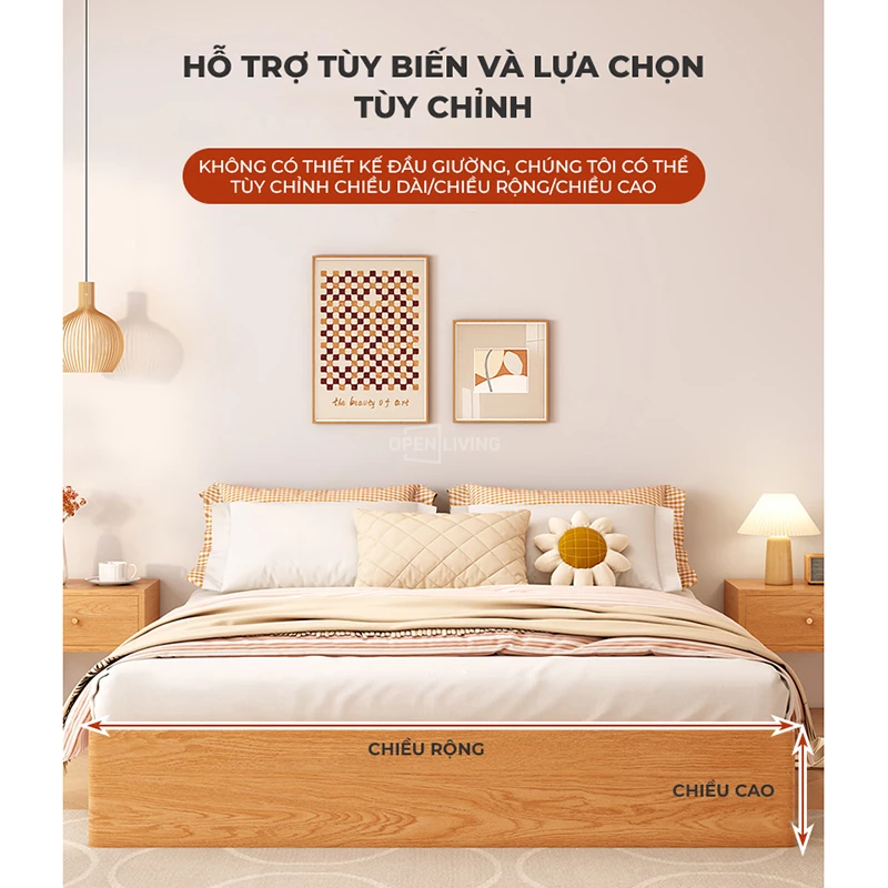 Giường ngủ gỗ tự nhiên thanh lịch cao cấp OpenLiving OGG 038 mang đến vẻ đẹp sang trọng và tinh tế cho phòng ngủ. Với thiết kế tinh xảo và chất liệu gỗ cao cấp, sản phẩm không chỉ bền bỉ mà còn tạo cảm giác thư giãn tối ưu.