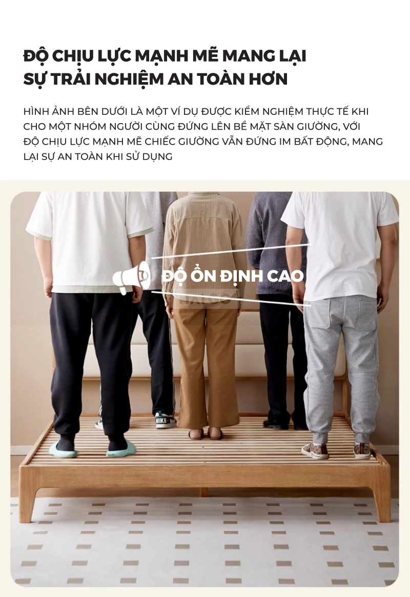 Giường Ngủ Gỗ Tự Nhi&ecirc;n Th&ocirc;ng Minh Phong C&aacute;ch Hiện Đại GN379