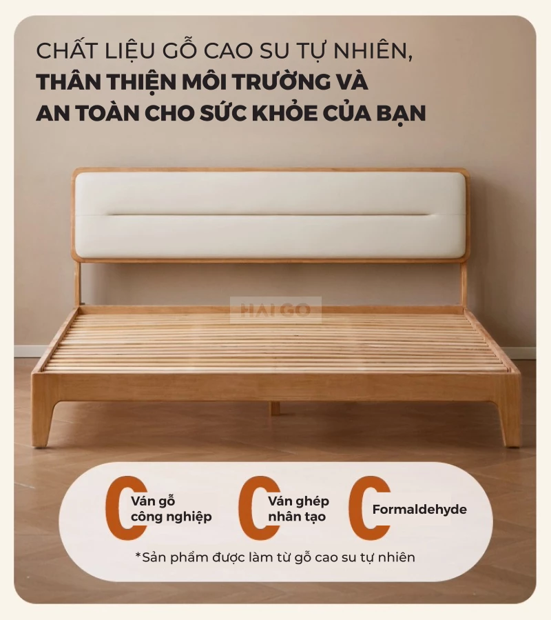 Giường Ngủ Gỗ Tự Nhi&ecirc;n Th&ocirc;ng Minh Phong C&aacute;ch Hiện Đại GN379