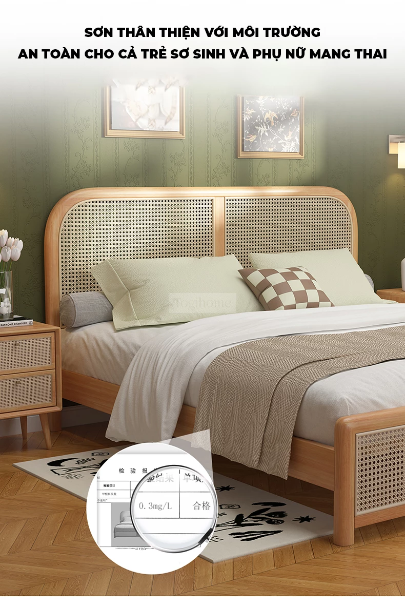 Togismart GM70 là mẫu giường ngủ thuộc dòng Dream Series, được làm từ gỗ tự nhiên bền chắc, thân thiện với môi trường. Thiết kế tối giản, hiện đại với đường nét tinh gọn, phù hợp với phòng ngủ phong cách Nhật – Hàn. GM70 mang đến không gian nghỉ ngơi thư giãn, sang trọng, dễ kết hợp với các món nội thất khác.