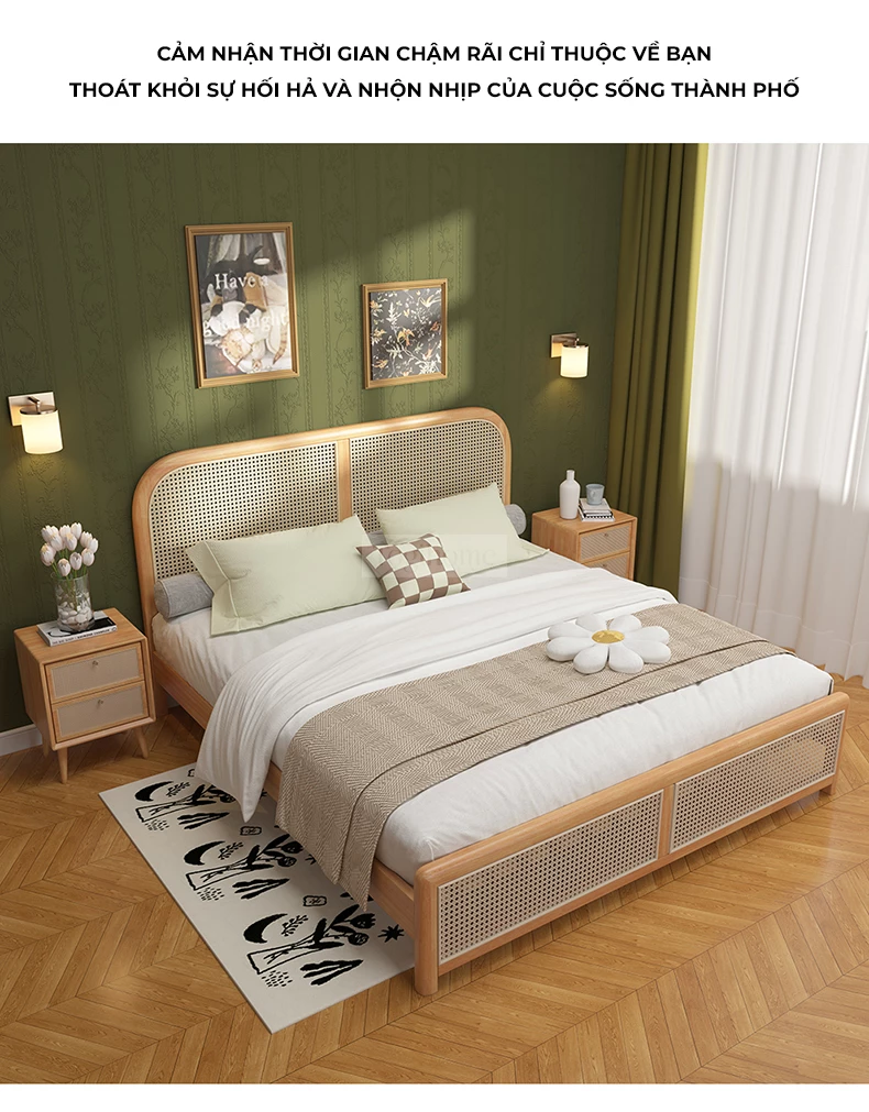 Togismart GM70 là mẫu giường ngủ thuộc dòng Dream Series, được làm từ gỗ tự nhiên bền chắc, thân thiện với môi trường. Thiết kế tối giản, hiện đại với đường nét tinh gọn, phù hợp với phòng ngủ phong cách Nhật – Hàn. GM70 mang đến không gian nghỉ ngơi thư giãn, sang trọng, dễ kết hợp với các món nội thất khác.