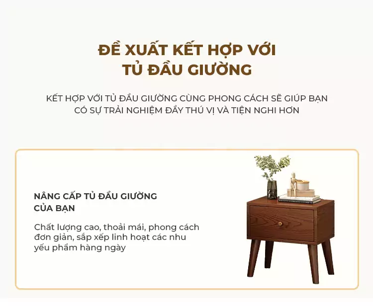 Giường Ngủ Phong Cách Bắc Âu Gỗ Tự Nhiên GN123