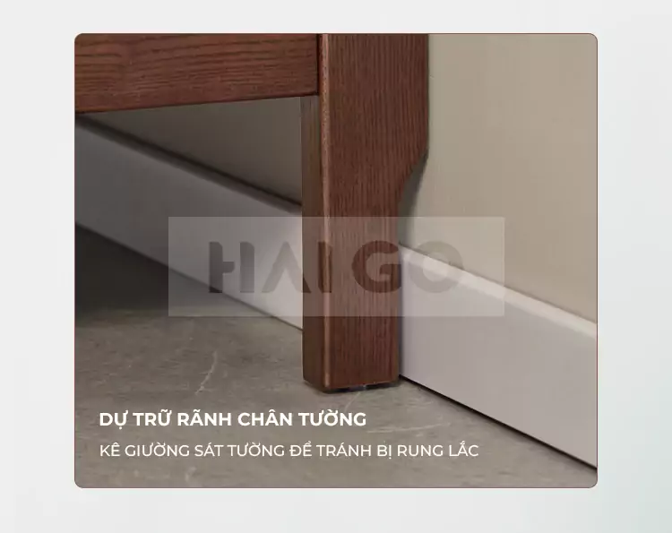 Giường Ngủ Phong Cách Bắc Âu Gỗ Tự Nhiên GN125