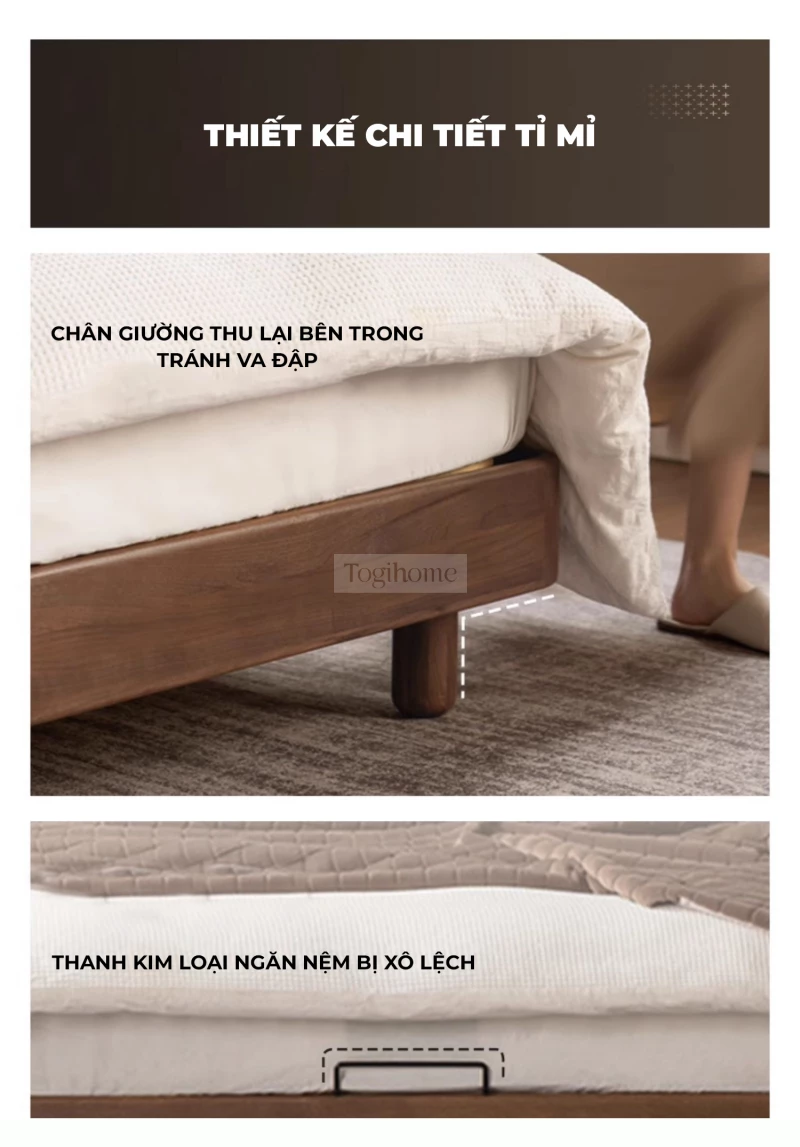Giường Ngủ Phong Cách Hiện Đại Đệm Da Đầu Giường GM 078 thiết kế hiện đại, phần đầu giường bọc đệm da sang trọng, khung giường làm từ gỗ tự nhiên chắc chắn. Mẫu giường mang lại cảm giác êm ái, đẳng cấp, phù hợp với phòng ngủ phong cách trẻ trung, tiện nghi và tinh tế.