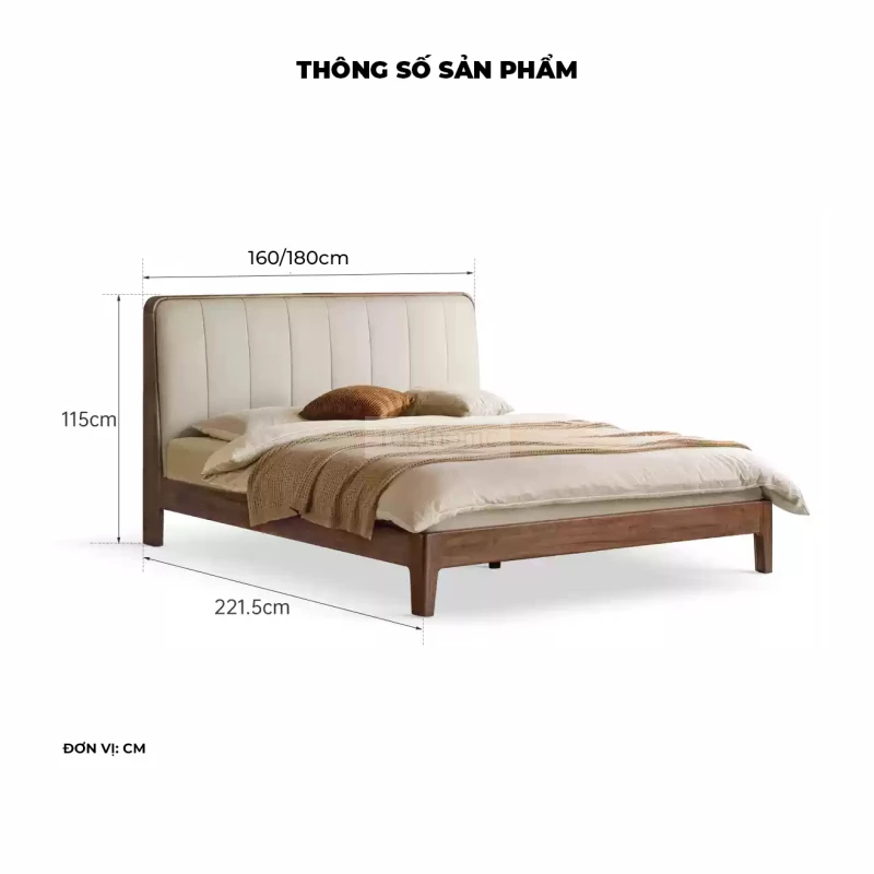 Giường Ngủ Phong Cách Hiện Đại Đệm Da Đầu Giường Togismart GM 080 thiết kế hiện đại, tinh tế với đầu giường bọc đệm da cao cấp, tạo điểm nhấn sang trọng. Khung giường làm từ gỗ tự nhiên chắc chắn, bền đẹp, phù hợp nhiều phong cách nội thất, mang lại giấc ngủ êm ái và không gian sống đẳng cấp.
