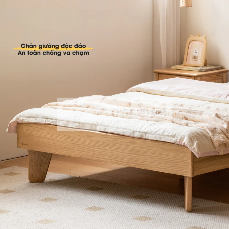 thiết kế chân độc đáo của Giường ngủ trẻ em gỗ tự nhiên cao cấp, thiết kế thông minh TE3