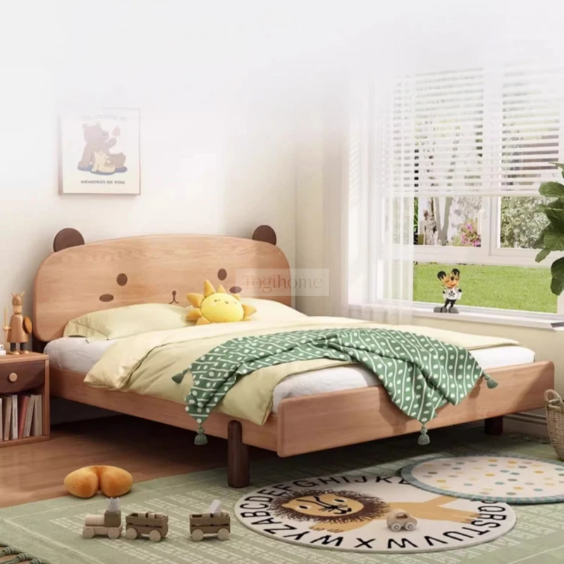 Giường Ngủ Trẻ Em Gỗ Tự Nhiên Hình Gấu Siêu Cute GTE 120 thiết kế hình gấu siêu dễ thương, làm từ gỗ tự nhiên bền chắc, an toàn cho bé. Đầu giường tạo hình sinh động, giúp bé hào hứng mỗi khi đi ngủ. Phù hợp với không gian phòng ngủ đáng yêu, kích thích sự phát triển sáng tạo của trẻ.