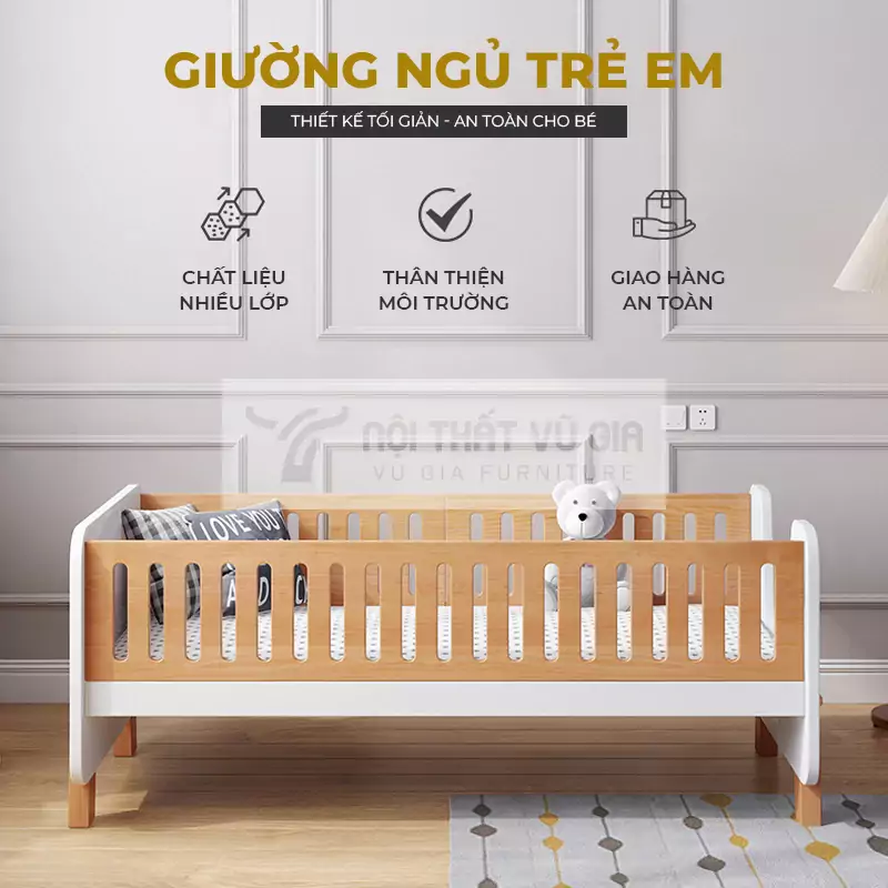 Giường nôi trẻ em tối giản TE9