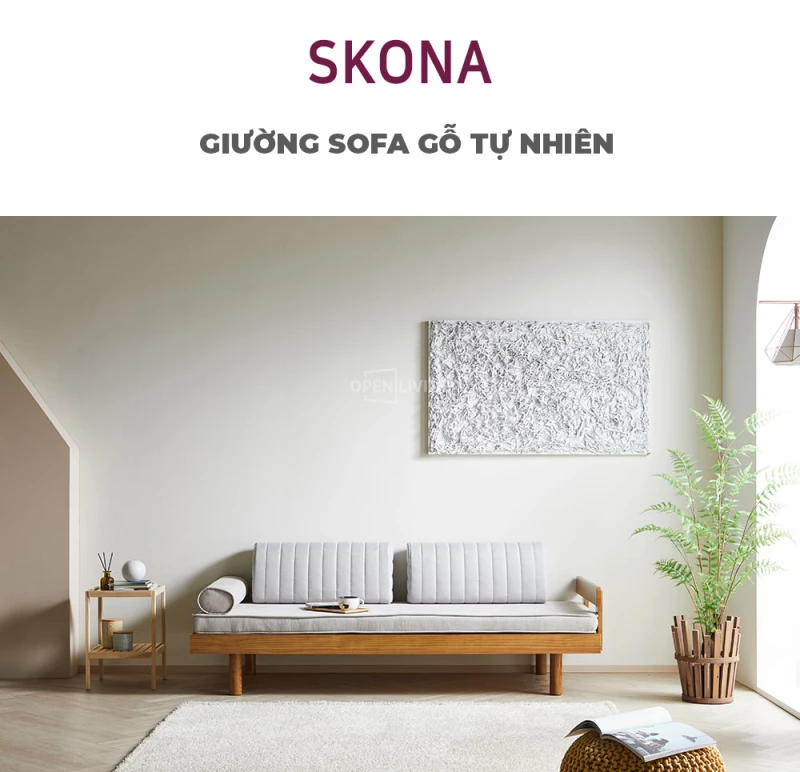 Giường sofa 2 trong 1 OpenLiving OSF 066 với thiết kế gỗ tự nhiên, phong cách tối giản hiện đại, là sự kết hợp hoàn hảo giữa tiện ích và thẩm mỹ. Sản phẩm dễ dàng chuyển đổi từ sofa thành giường, giúp tối ưu hóa không gian sống và mang lại cảm giác thoải mái, thanh lịch.