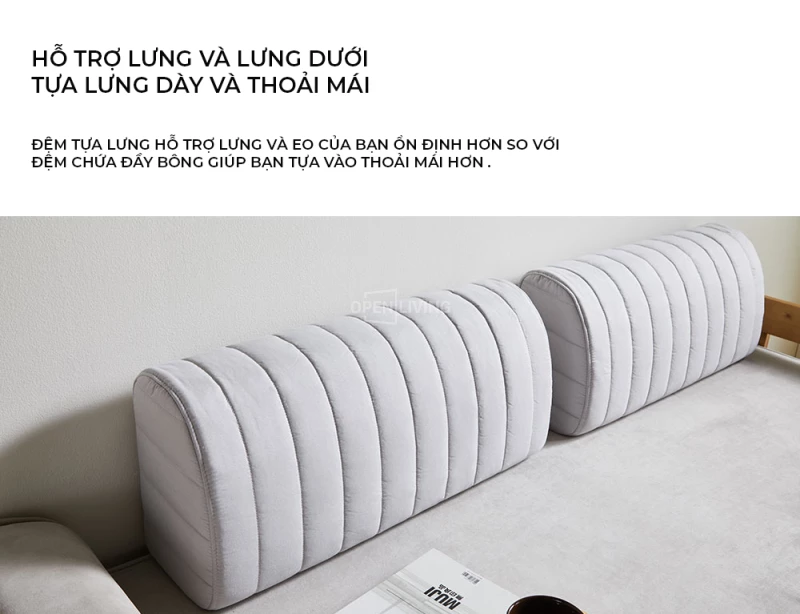 Giường sofa 2 trong 1 OpenLiving OSF 066 với thiết kế gỗ tự nhiên, phong cách tối giản hiện đại, là sự kết hợp hoàn hảo giữa tiện ích và thẩm mỹ. Sản phẩm dễ dàng chuyển đổi từ sofa thành giường, giúp tối ưu hóa không gian sống và mang lại cảm giác thoải mái, thanh lịch.